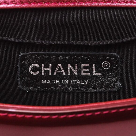 Chanel Pink Quilted Patent Leather Small Boy Bag - Picture 6 of 11